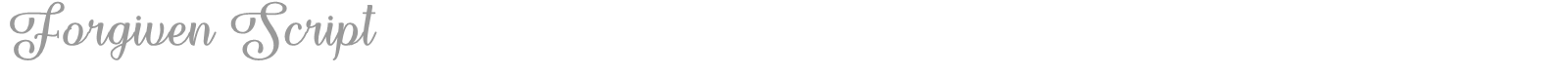 Forgiven Script font preview
